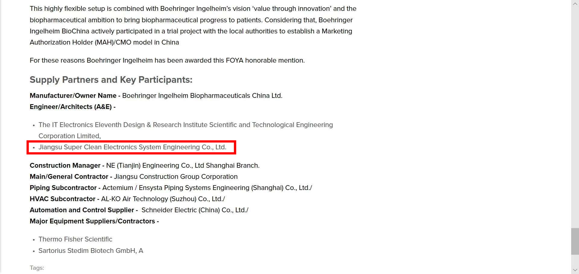 Congratulations to the BI owner for receiving the Honorary Award from the 2020 FOYA Selection Committee